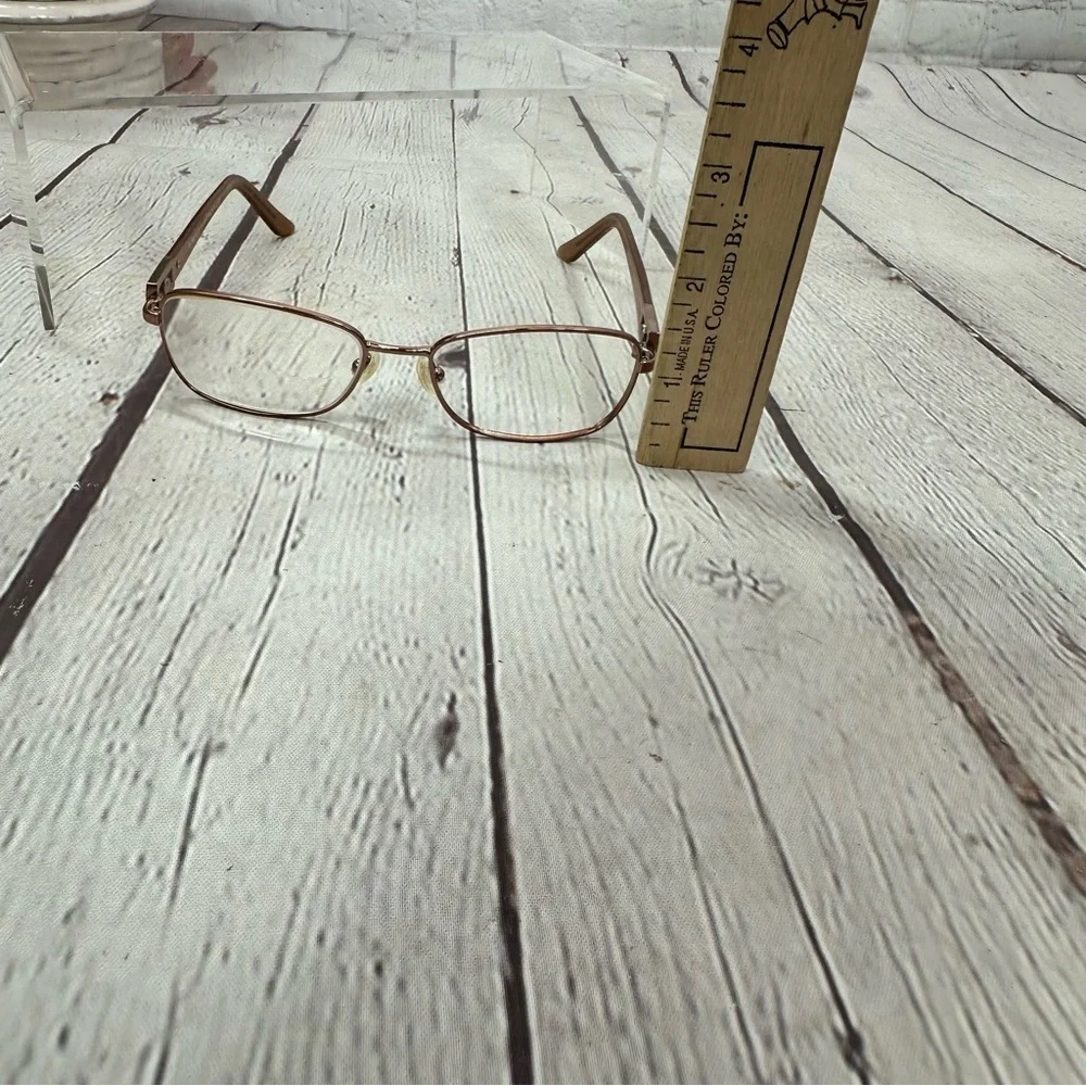 vtg Versace Women's Glasses frames only in case designer rose gold color